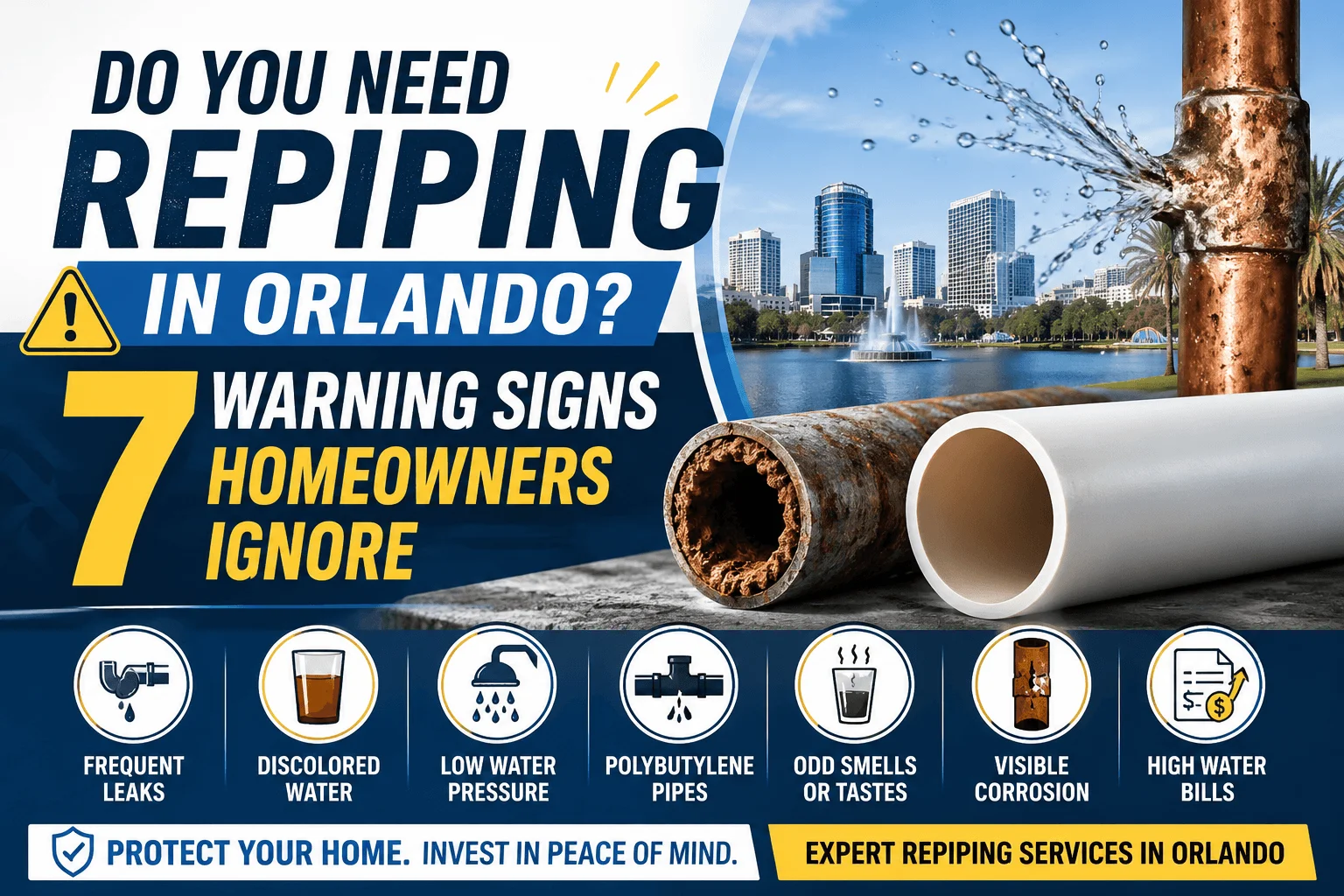 Signs You Need Repiping in Orlando 1